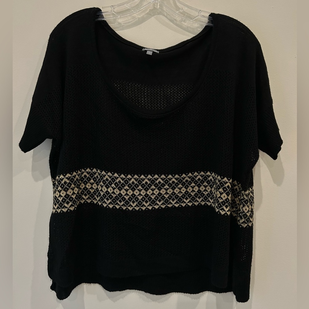 Charlotte Russe - Oversized Black Knit Top (Large)